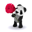 3d Romantic teddy bear