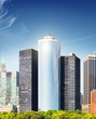 The high-rise buildings in downtown