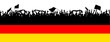 Deutschlandfahne mit Fans