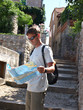 Photo: tourist in dalmatian town tourist in dalmatian town