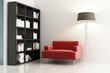 modern study,3D rendering
