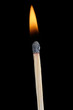 Lit Match Stick extreme Closeup