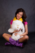 The girl with a hare