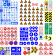 traffic signs group vector