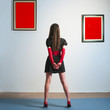 Woman in gallery