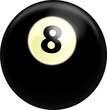 Billardkugel Schwarz 8