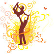dancing yellow sunshine couple
