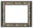 wooden old-looking frame with golden-silver ornament