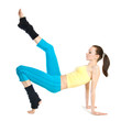beautiful girl doing gymnastics on white background beautiful girl doing gymnastics on white background