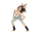 Posing young dancer isolated on white background Posing young dancer isolated on white background