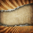cracked paper with retro pattern