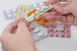 thermometer over the pills, medicines thermometer over the pills, medicines