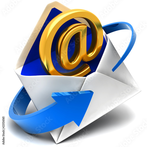 Illustration: Email sign & envelope Email sign & envelope