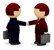 Two businessmen shaking hands