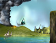 Surreal landscape face Surreal landscape face