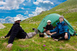 Photo: Tents in mountain Tents in mountain