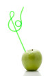 Apple cocktail isolated on a white background