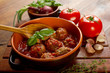 bowl with meatballs - ciotola con polpette al sugo bowl with meatballs - ciotola con polpette al sugo