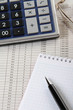 Calculator, notepad and pen