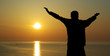 Man and sunset