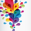 Colorful background with drops, vector