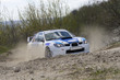 Rally car on the road