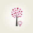 Tiny dude standing beside a beautiful hearts tree Tiny dude standing beside a beautiful hearts tree