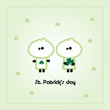 "Tiny Dude and Dudette" dressed up for st. patricks day "Tiny Dude and Dudette" dressed up for st. patricks day