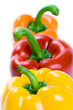 three bell peppers