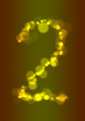 Number with glowing lights Number with glowing lights