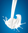 A splash of milk. Vector illustration. A splash of milk. Vector illustration.