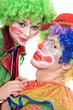 Portrait of a couple of clowns