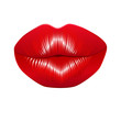 Red lips.