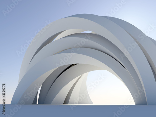 Abstract arch on blue Abstract arch on blue