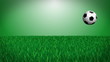 CGI soccer ball on grass - loops, alpha channel