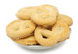 Danish biscuit on white background