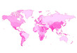 Pink World map with countries Pink World map with countries