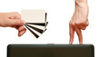 fingers are going to contrast business card in hand fingers are going to contrast business card in hand