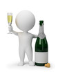 3d small people - champagne