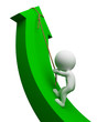 3d small people - arrow upwards 3d small people - arrow upwards