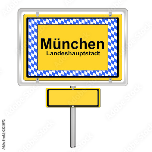 Foto: Ortseingangsschild München Ortseingangsschild München