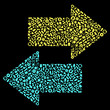 Set of arrows. Vector illustration. Set of arrows. Vector illustration.
