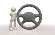 Steering wheel of car