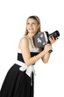 Girl with film camera