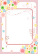 Floral greeting card with flowers and curls Floral greeting card with flowers and curls