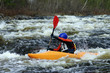 Kayaking on northen russian river Kayaking on northen russian river