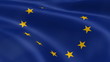 European Union flag in the wind. Part of a series. European Union flag in the wind. Part of a series.