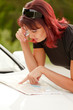 Beautiful Adult Woman Looking At A Map Beautiful Adult Woman Looking At A Map