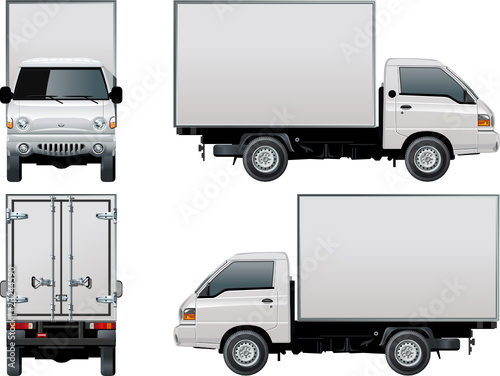 Vector: Vector delivery / cargo truck Vector delivery / cargo truck