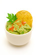 bowl of guacamole  isolated